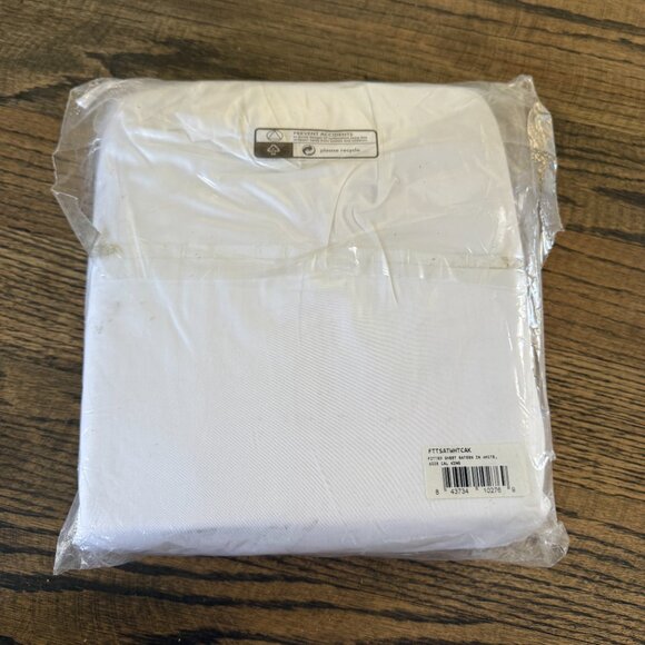Parachute Sateen CAL KING Fitted Sheet White 100% Premium Egyptian Cotton NEW - Picture 3 of 5
